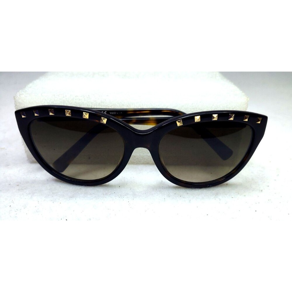 Vintage Valentino S215 Tortoise Shell Sunglasses w Bling 58-14-130mm Made Italy - Picture 6 of 16